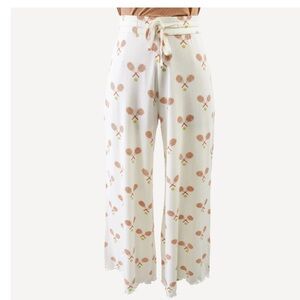 Kate Quinn Cream and beige Patterned Pants